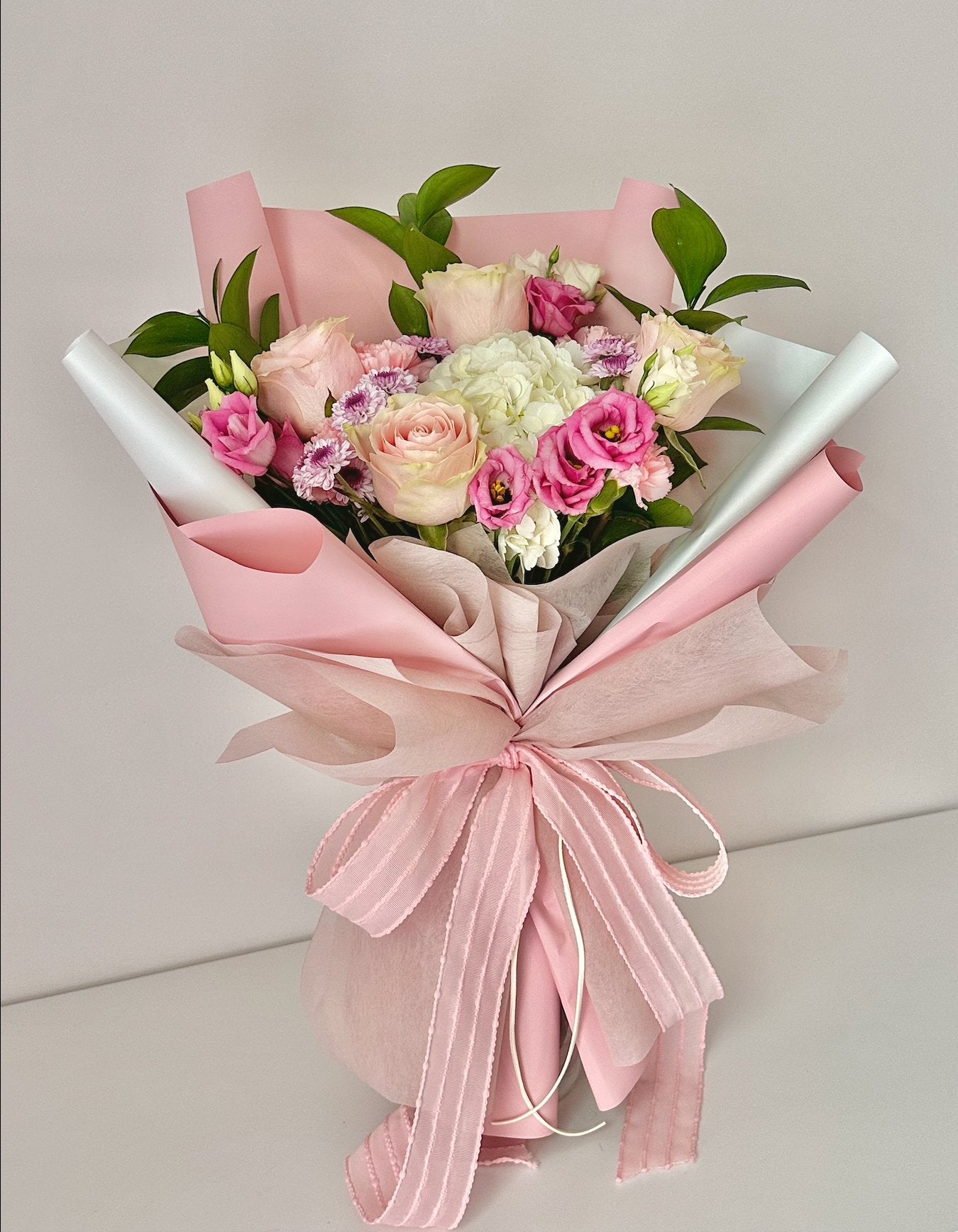 Ballet Rose Wrapped Bouquet - NYC Bouquet Delivery