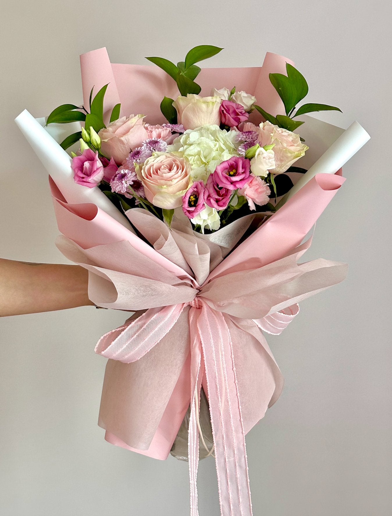 Ballet Rose Wrapped Bouquet - NYC Bouquet Delivery