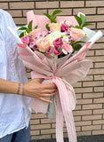 Ballet Rose Wrapped Bouquet - NYC Bouquet Delivery