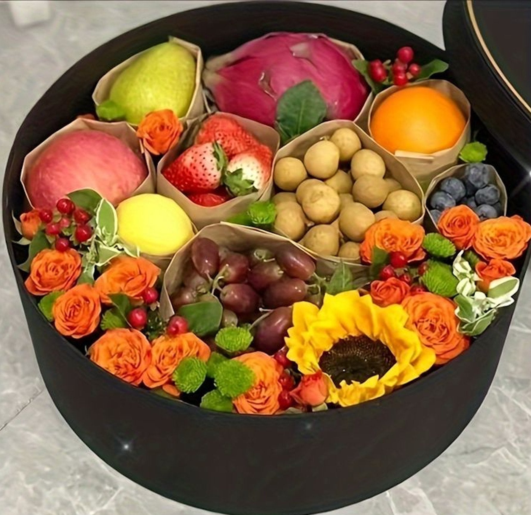 Fruit & Bloom Luxe Box - NYC Bouquet Delivery