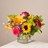 Lucky Day - Multi Color Flowers Vase Arrangement - NYC Bouquet Delivery