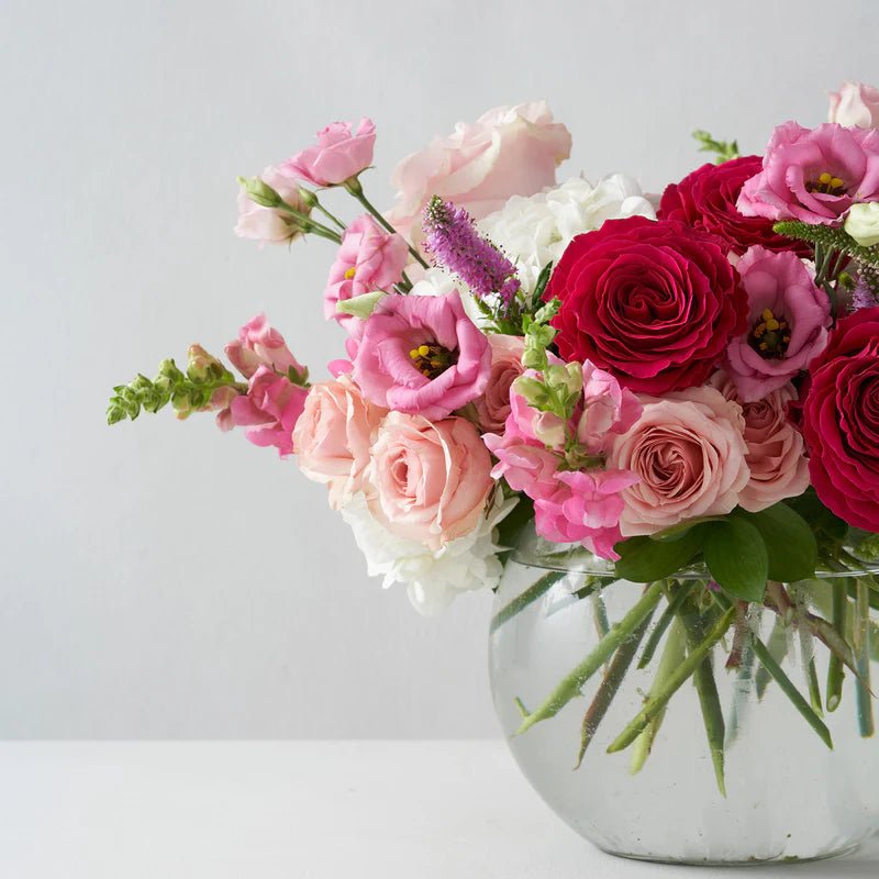 NYC Same Day Flower Delivery Pink Color Fresh Flowers Vase Arrangement 