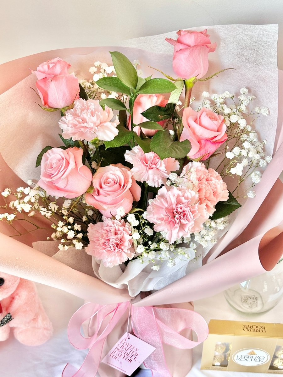 [Pick Up ONLY] Blush Pink Rose & Carnation Bouquet - Mother's Day Special Edition 2025 - NYC Bouquet Delivery