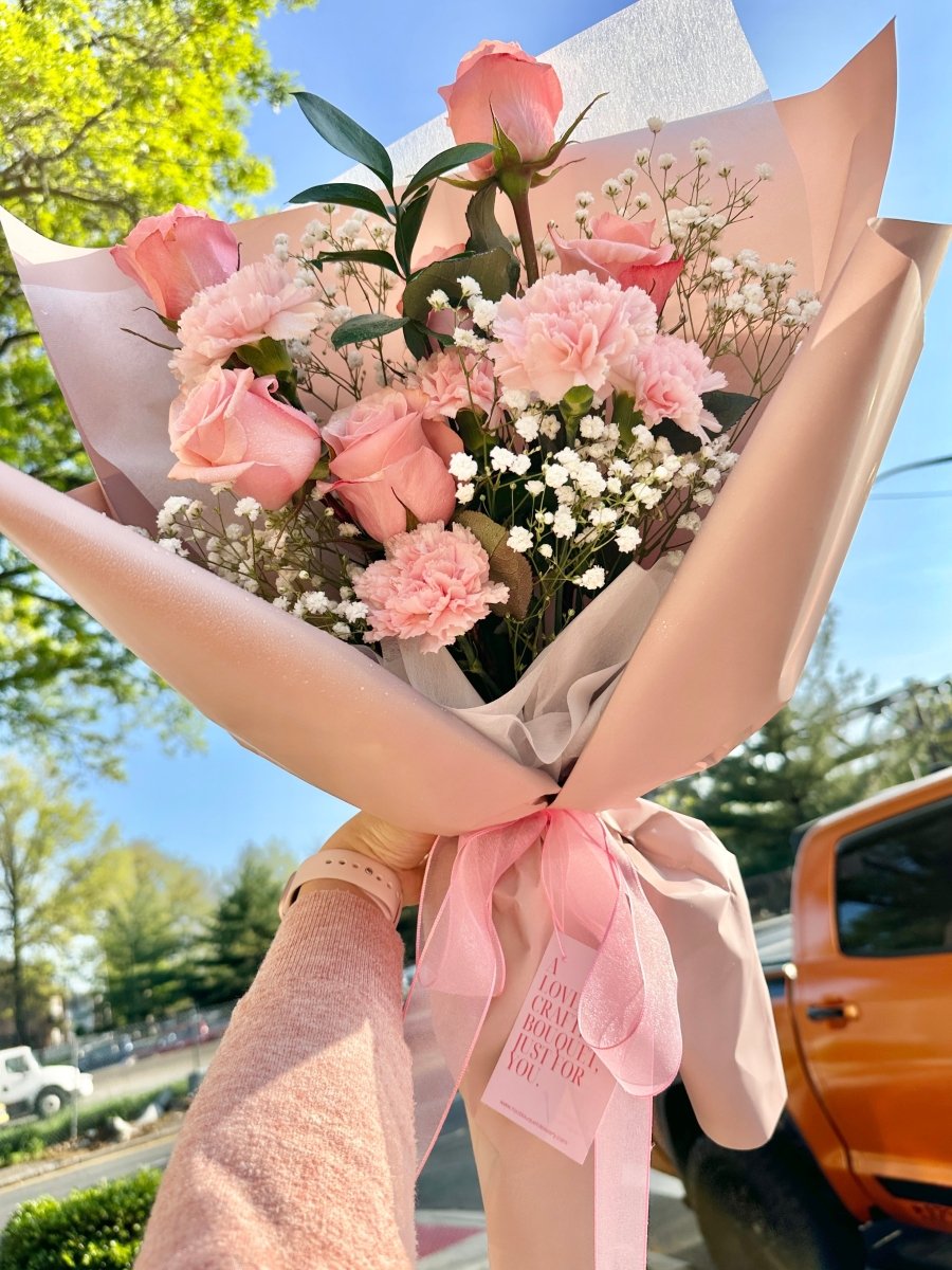 [Pick Up ONLY] Blush Pink Rose & Carnation Bouquet - Mother's Day Special Edition 2025 - NYC Bouquet Delivery