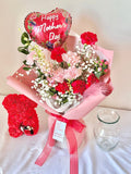 [Pick Up ONLY] Pink & Red Blooming Love Bouquet with Balloon - Mother’s Day Special - NYC Bouquet Delivery