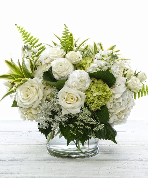 Designer's Choice - White and Green (Vase or Bouquet) - NYC Bouquet Delivery