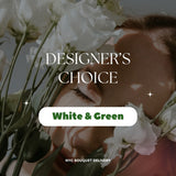 Designer's Choice - White and Green (Vase or Bouquet) - NYC Bouquet Delivery